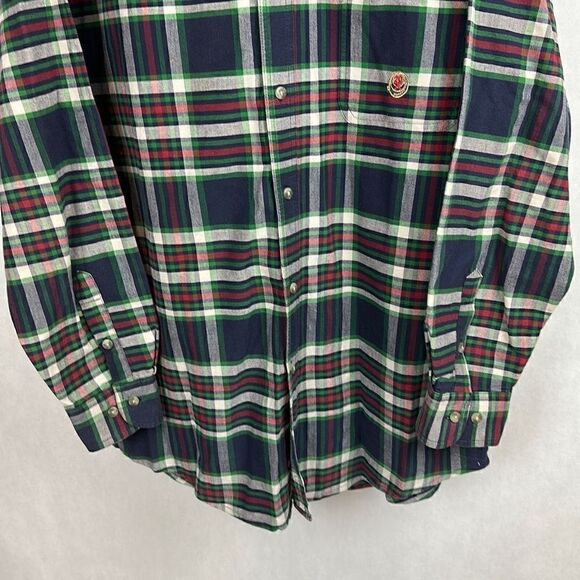 Wrangler TwentyX 20X Button Down Shirt Mens Size Large Long Sleeve Plaid - Picture 3 of 9